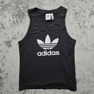 Adidas Originals Trefoil Tank Top Sleeveless Muscle Shirt Size Small Black
